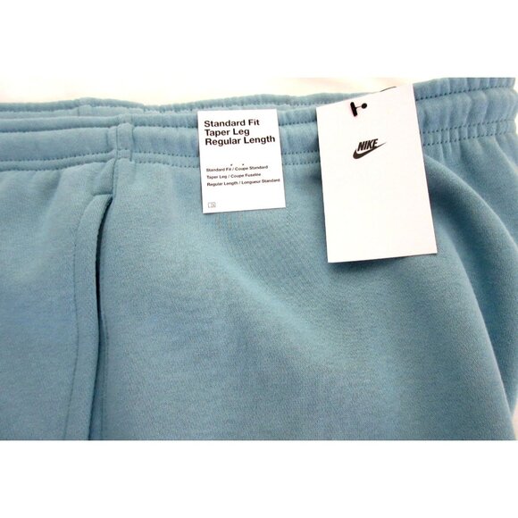 Nike Club Men's Tapered Leg Fleece Lined Cargo Jogger pants Denim Turquoise Blue - Picture 5 of 8